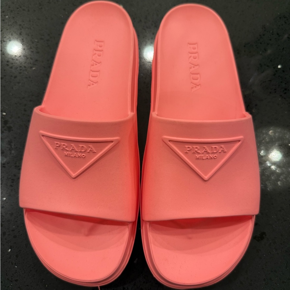 Prada Pink Slide Sandals